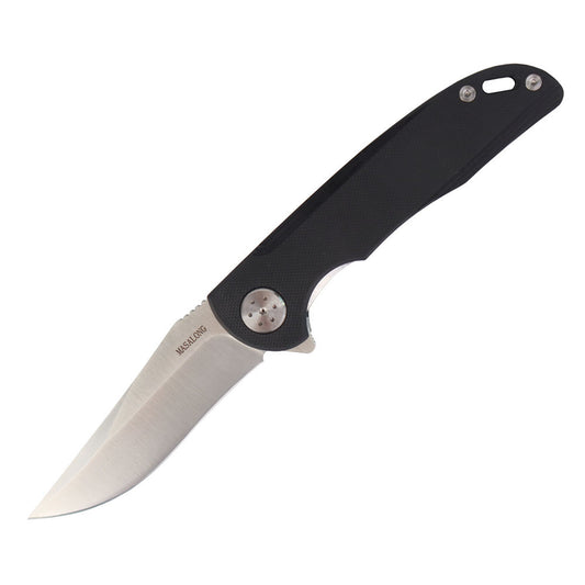 MASALONG kni216 Quick-opening folding outdoor survival tactical knife D2 steel, G10 handle