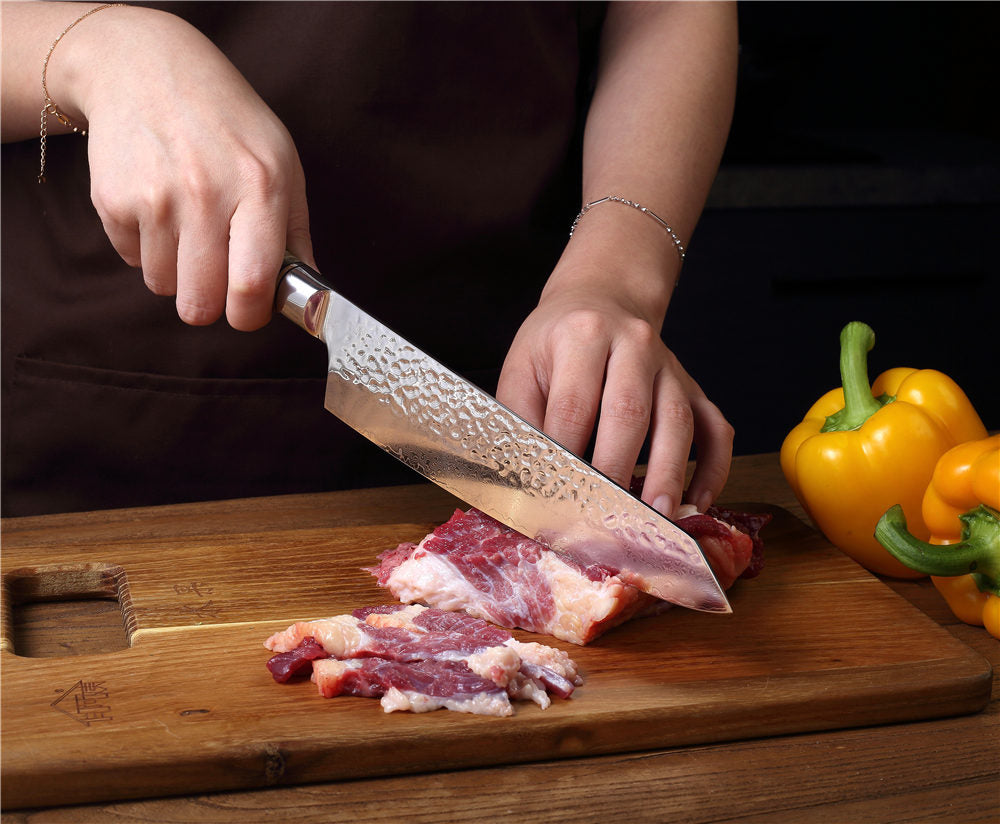 MASALONG Kitchen 2 utensílios de cozinha utilitários de alta qualidade aço damasco cutelo de carne afiado facas de chef de corte 
