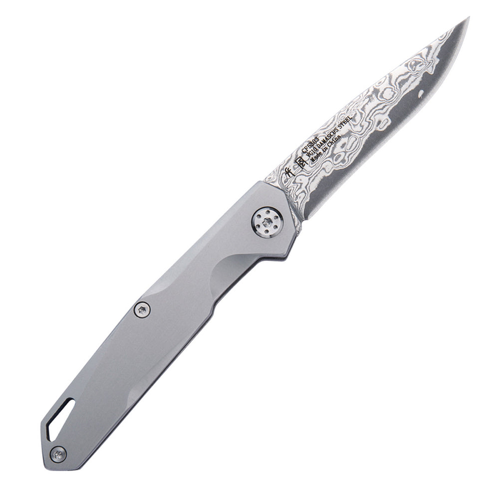 Navaja táctica de supervivencia MASALONG Kni142, para caza, acampada, hoja de acero de Damasco VG10, herramientas de rescate, cuchillos plegables portátiles 
