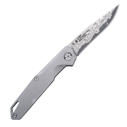 Navaja táctica de supervivencia MASALONG Kni142, para caza, acampada, hoja de acero de Damasco VG10, herramientas de rescate, cuchillos plegables portátiles 