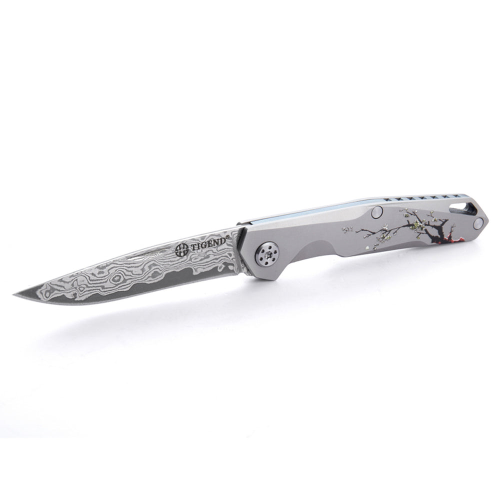 MASALONG Kni142 Tactical Survival Pocket Knife  Hunting Camping Blade VG10 Damascus Steel Rescue Tools Portable  Folding Knives