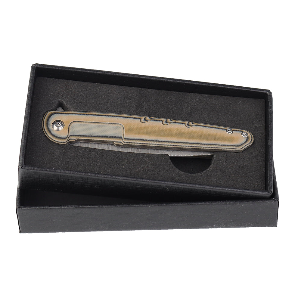 MASALONG VG10 Damasco Lâmina Deep Shark Outdoor Camping Survival Faca Dobrável kni199