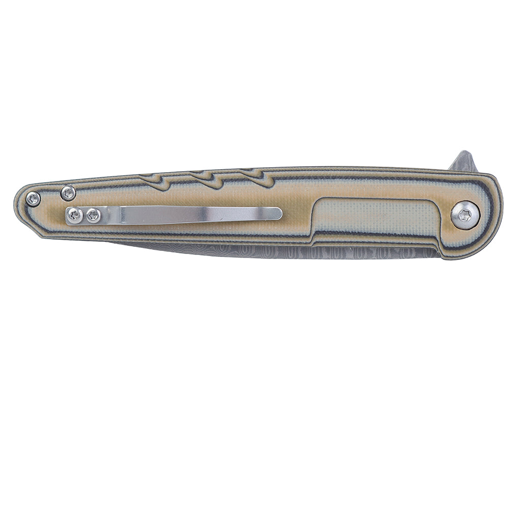 MASALONG VG10 Damasco Lâmina Deep Shark Outdoor Camping Survival Faca Dobrável kni199