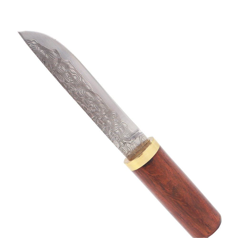 MASALONG KNI210 Damascus steel blade rosewood office decoration cigar shape knife