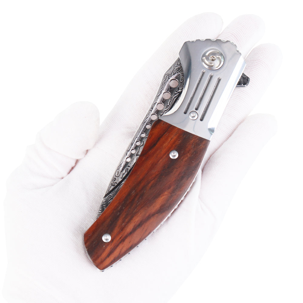 MASALONG kni223 VG10 Damascus Folding Outdoor tactical knife