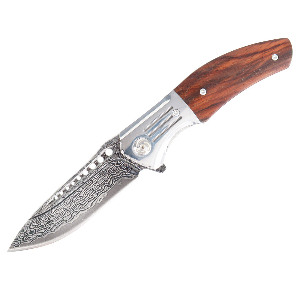 MASALONG kni223 VG10 Damascus Folding Outdoor tactical knife