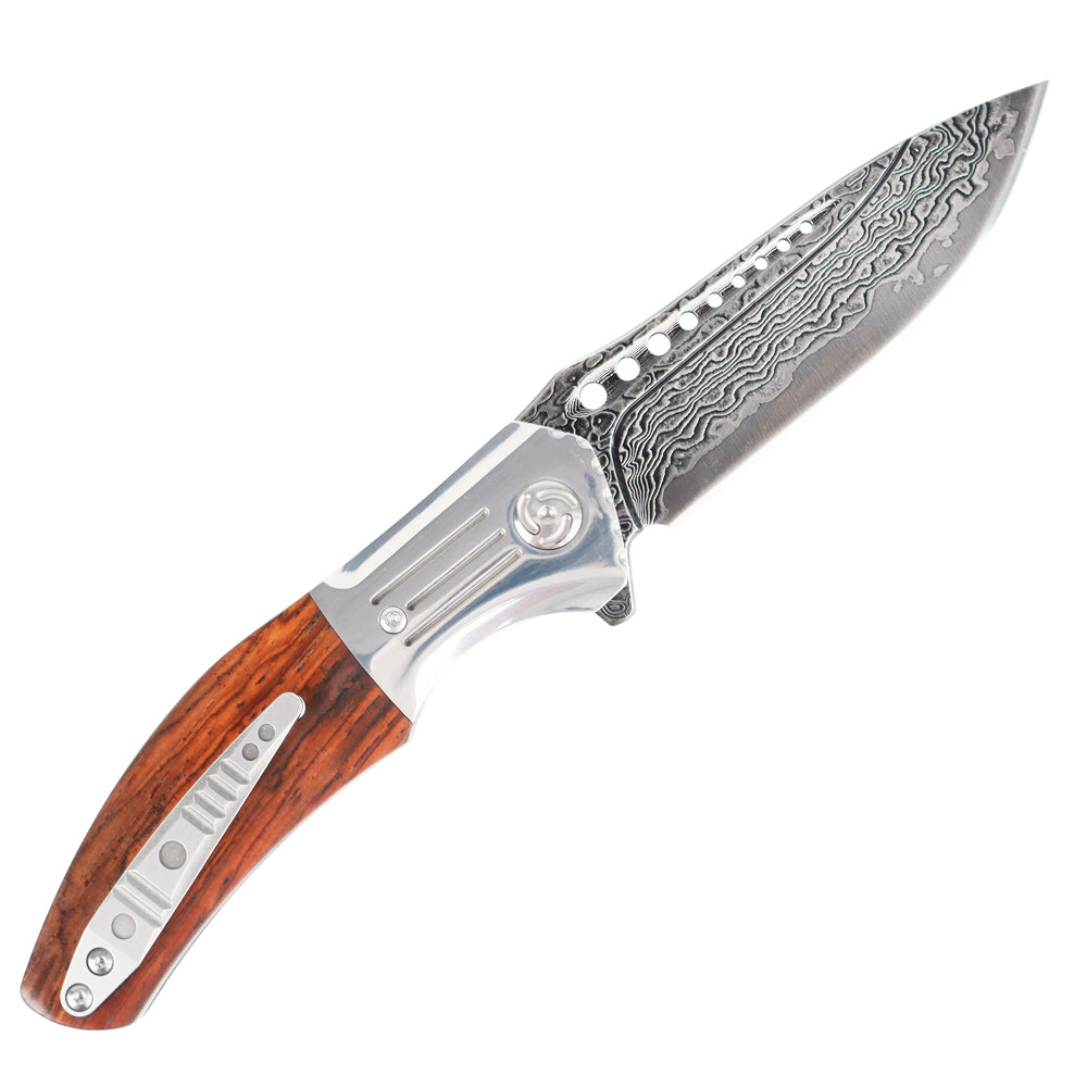 MASALONG kni223 VG10 Damascus Folding Outdoor tactical knife
