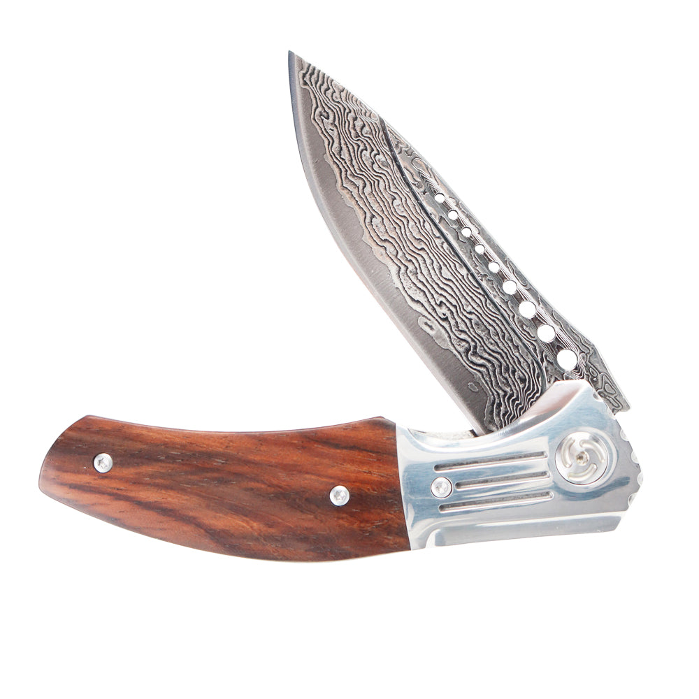 MASALONG kni223 VG10 Damascus Folding Outdoor tactical knife