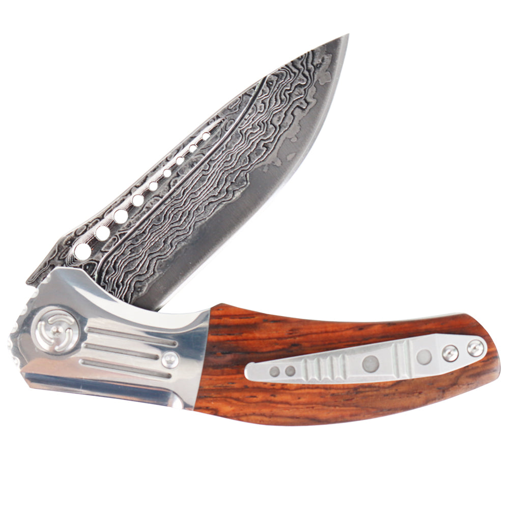 MASALONG kni223 VG10 Damascus Folding Outdoor tactical knife