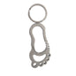 MASALONG MK01 Huella de aleación de titanio ultraligera, anillos de suela de liberación rápida Gancho para llavero de servicio Llavero de titanio (cebra) 
