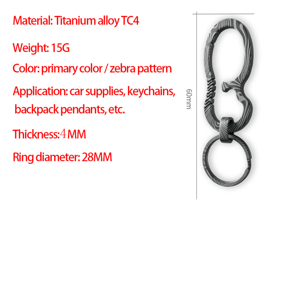 MASALONG MK05 Key Chain Holder Titanium alloy TC4 for Home,Camping,Fishing,Hiking,Travel