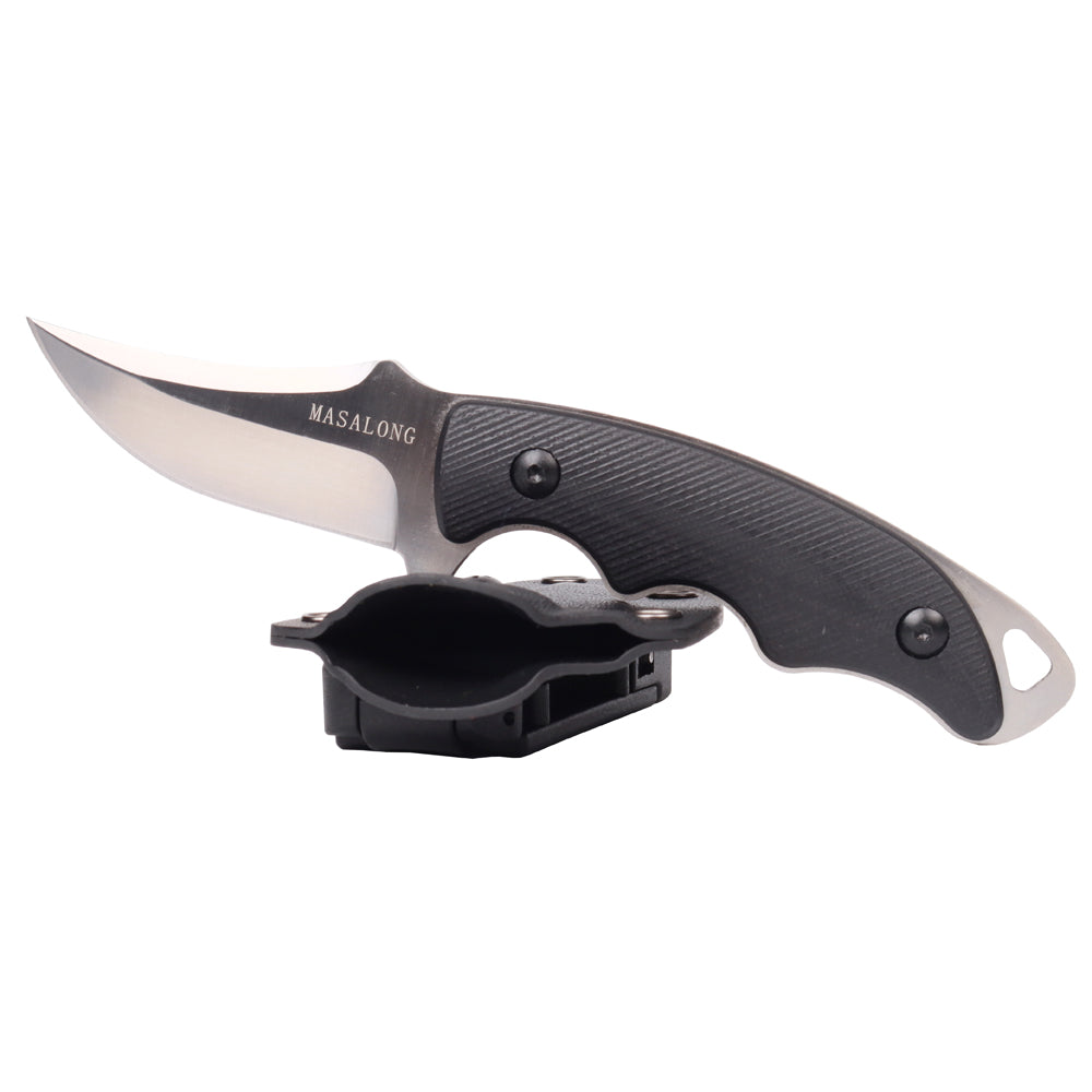 MASALONG Kni230 Fixed Blade Knife With Kydex Sheath  for Self Defense Camping EDC Hunting Full Tang Design