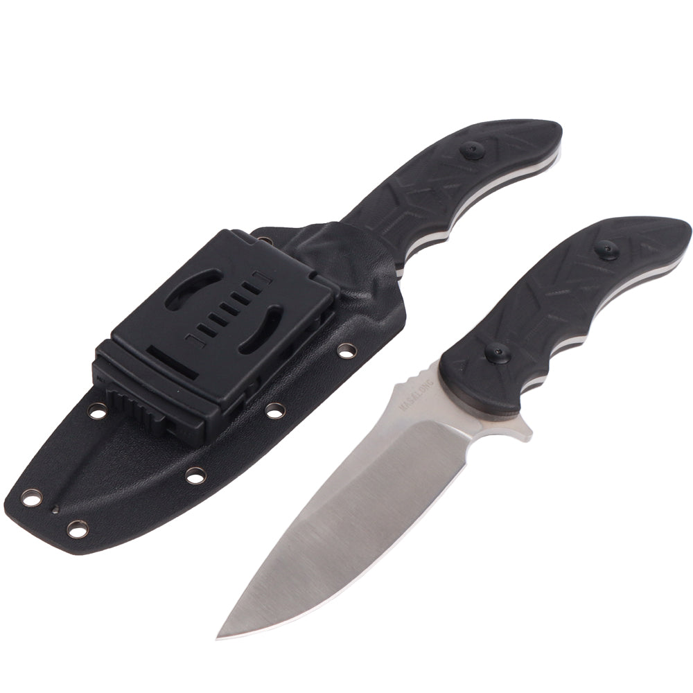 MASALONG Kni231 Full Tang Survival Knife With Belt Sheath For Bushcraft Camping Combat Fixed Blade Knives