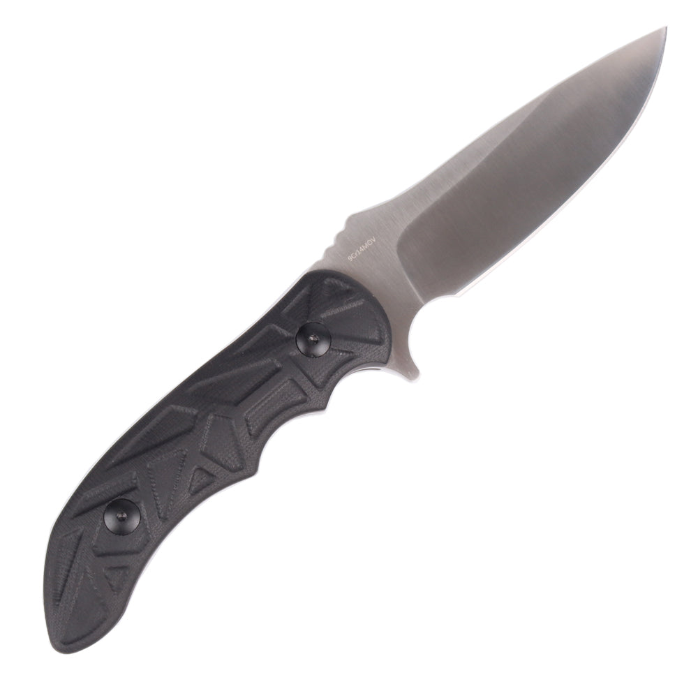 Cuchillo de supervivencia de espiga completa MASALONG Kni231 con funda para cinturón para cuchillos de hoja fija de combate, acampada y bushcraft