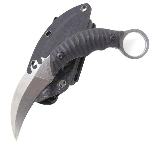 MASALONG Kni89 Outdoor Survival Hunting Tactical Karambit Knife Bear Finger Fixed Blade with Sheath