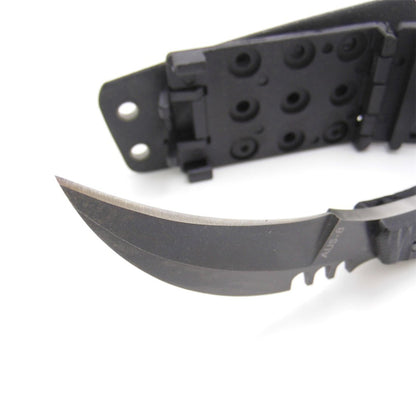 Cuchillo táctico Karambit para caza y supervivencia al aire libre MASALONG Kni89, hoja fija con funda y dedo de oso