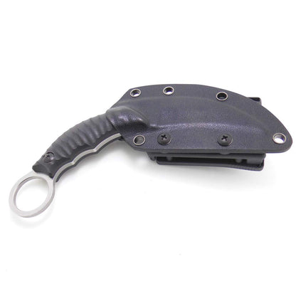 Cuchillo táctico Karambit para caza y supervivencia al aire libre MASALONG Kni89, hoja fija con funda y dedo de oso