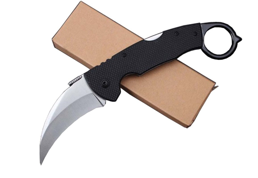 MASALONG Claw Kni105 G10 Handle Metal Blade Tactical Hunting Survival Folding Knife