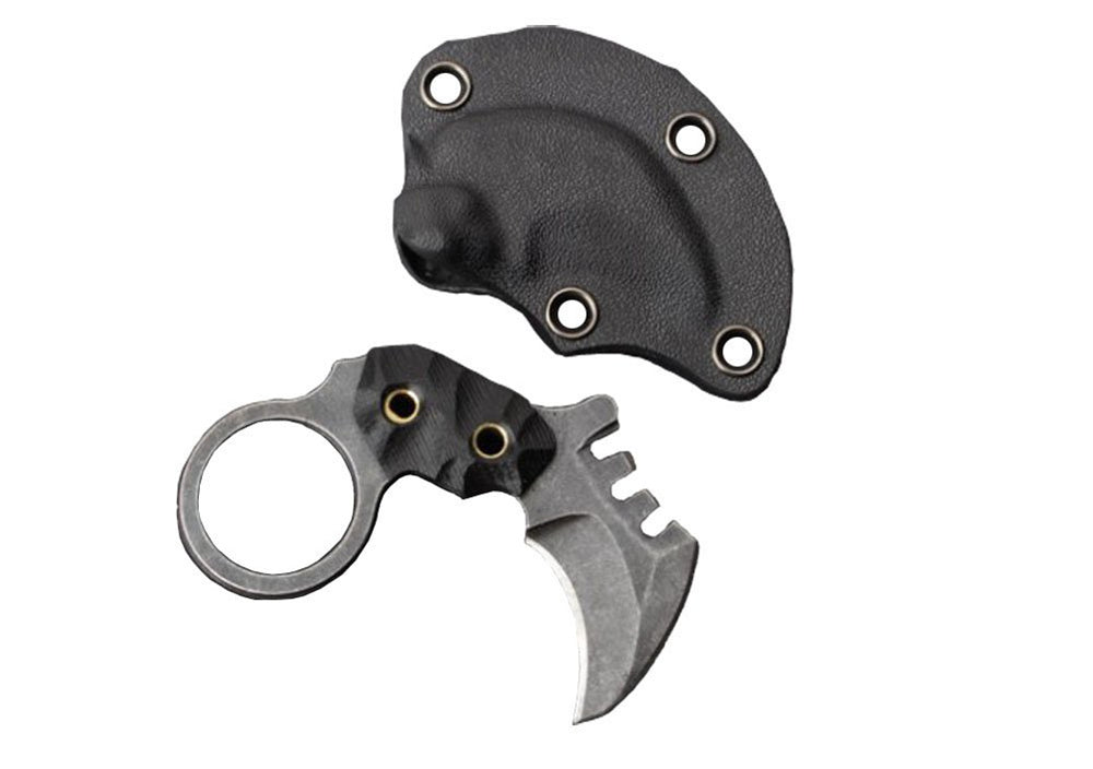 MASALONG Kni88 Outdoor Survival Claw Mini Small Tactical Knife Bear Fixed Blade Knife with Sheath