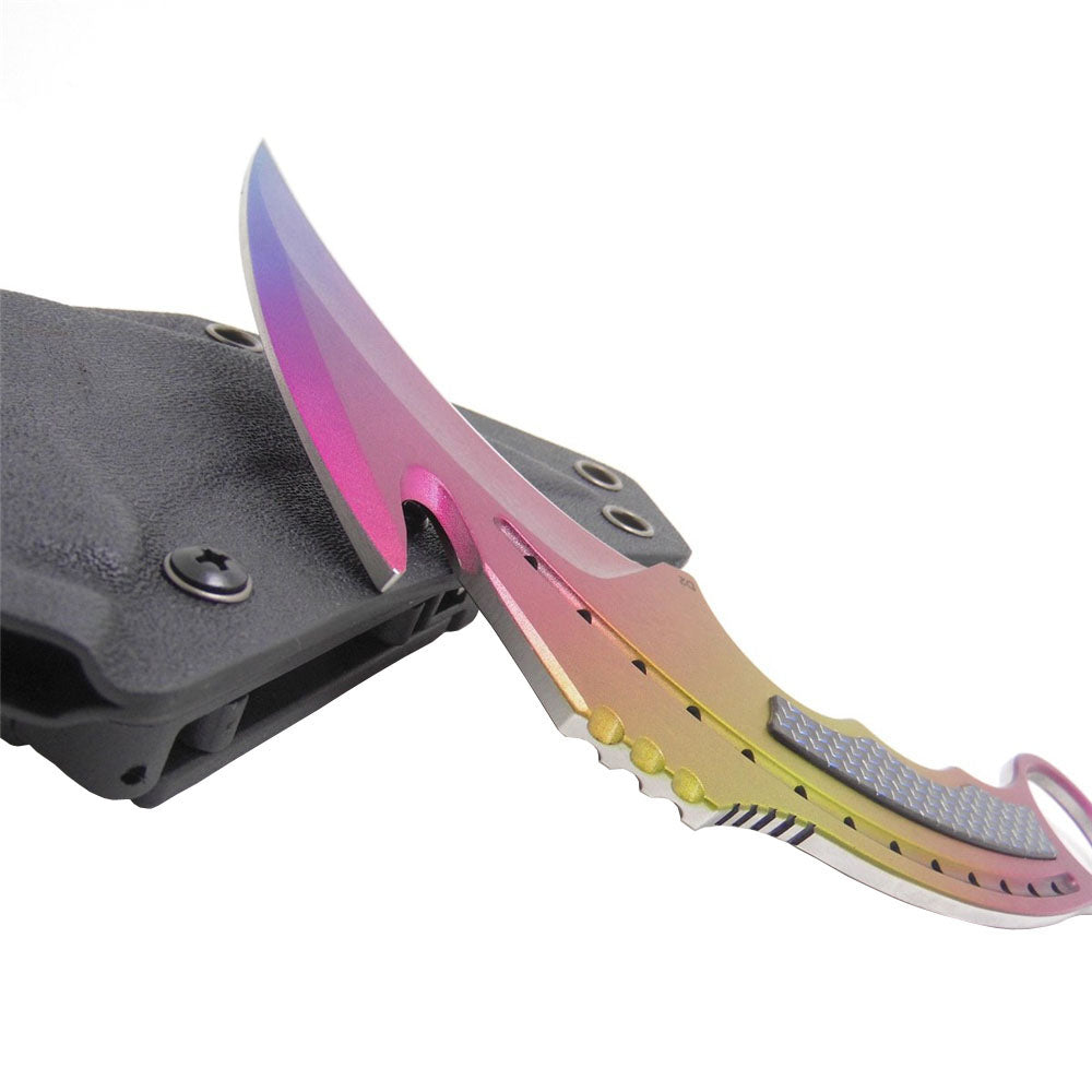 MASALONG Kni115 Faca Multiuso Karambit Facas Ferramentas de Sobrevivência Acampamento Caminhada Ao Ar Livre Combate Real Luta com Bainha K