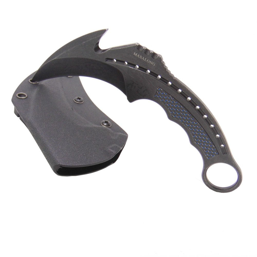 MASALONG Kni115 Faca Multiuso Karambit Facas Ferramentas de Sobrevivência Acampamento Caminhada Ao Ar Livre Combate Real Luta com Bainha K