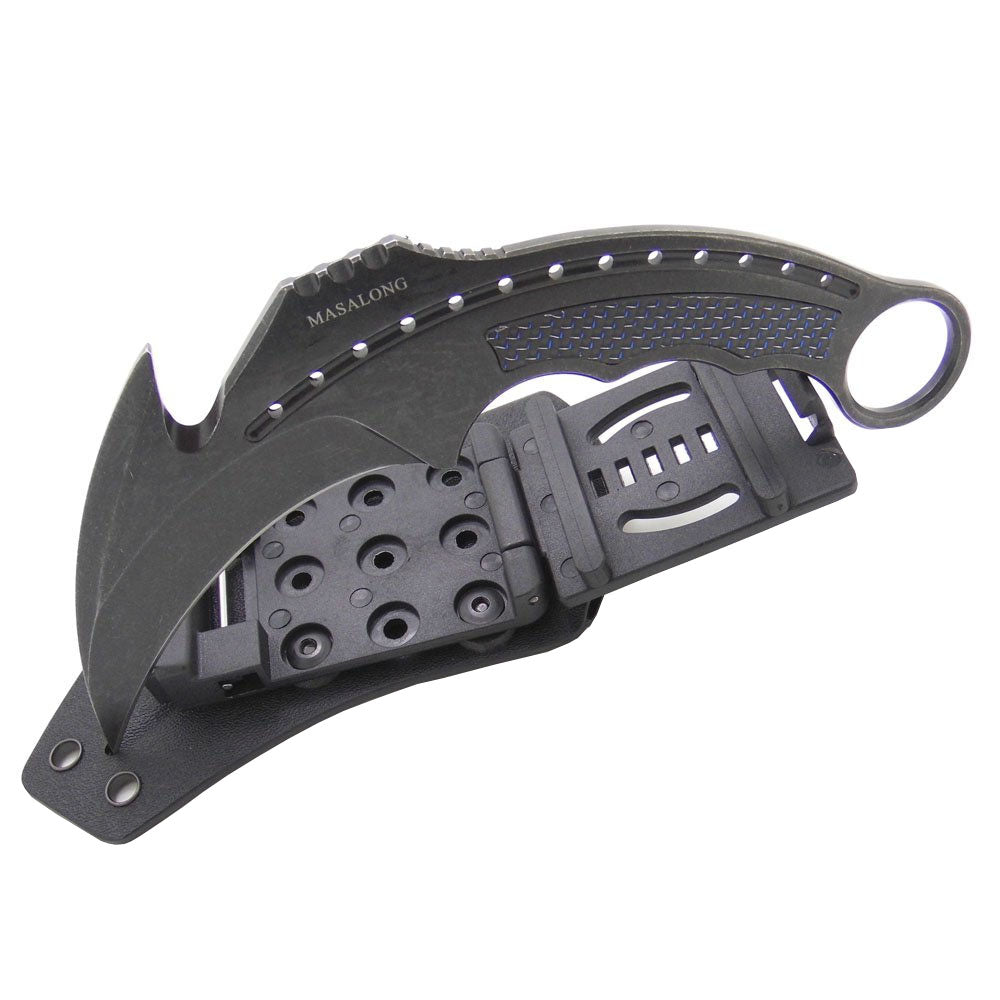 MASALONG Kni115 Faca Multiuso Karambit Facas Ferramentas de Sobrevivência Acampamento Caminhada Ao Ar Livre Combate Real Luta com Bainha K