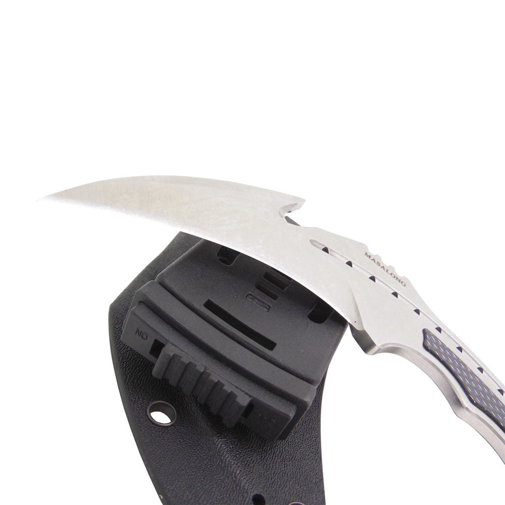 MASALONG Kni115 Faca Multiuso Karambit Facas Ferramentas de Sobrevivência Acampamento Caminhada Ao Ar Livre Combate Real Luta com Bainha K
