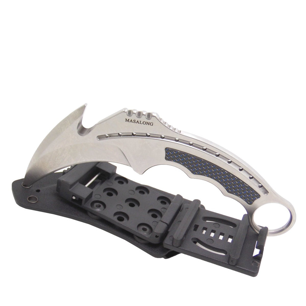 MASALONG Kni115 Knife Multipurpose Karambit Knives Survival Tools Camp Hike Outdoor Real Combat Fight with K Sheath