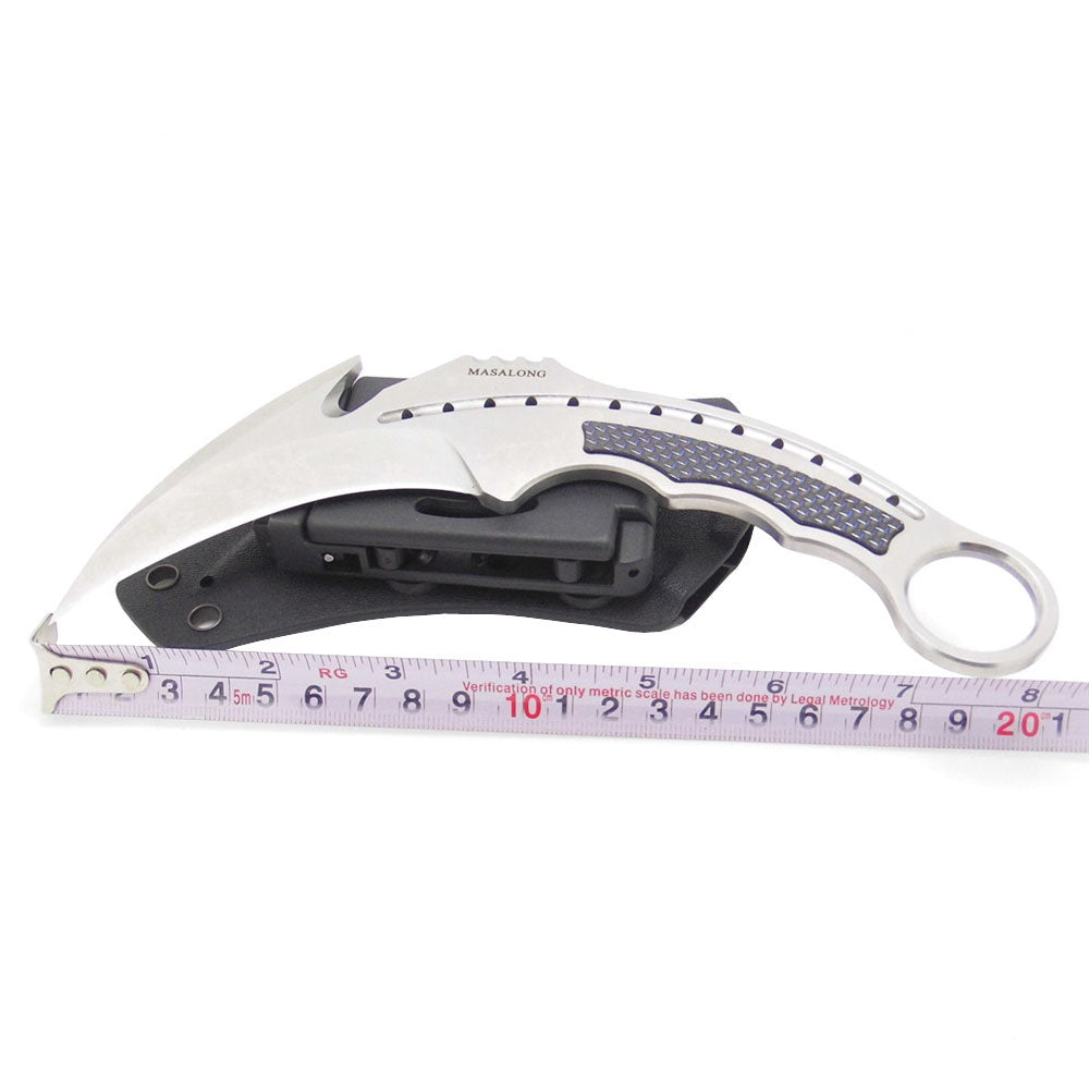 MASALONG Kni115 Faca Multiuso Karambit Facas Ferramentas de Sobrevivência Acampamento Caminhada Ao Ar Livre Combate Real Luta com Bainha K