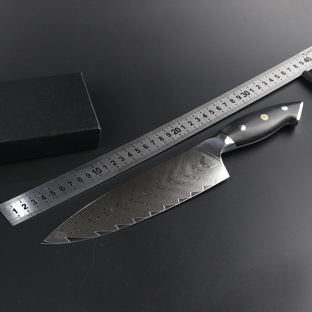 MASALONG kitchen14 Chef's Knives - Kitchen Chef Knife Pro VG10 Damascus 67 Layers Steel - Dishwasher Safe G10 Handle - 8"