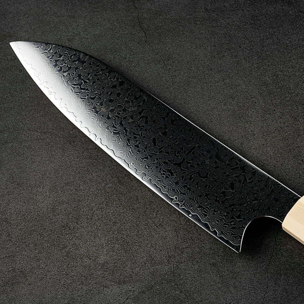 MASALONG kitchen12 Black Puffer Faca de chef VG10 Damasco facas de chef profissional master