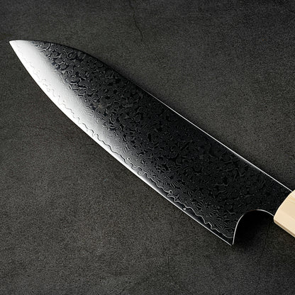MASALONG kitchen12 Black Puffer Faca de chef VG10 Damasco facas de chef profissional master