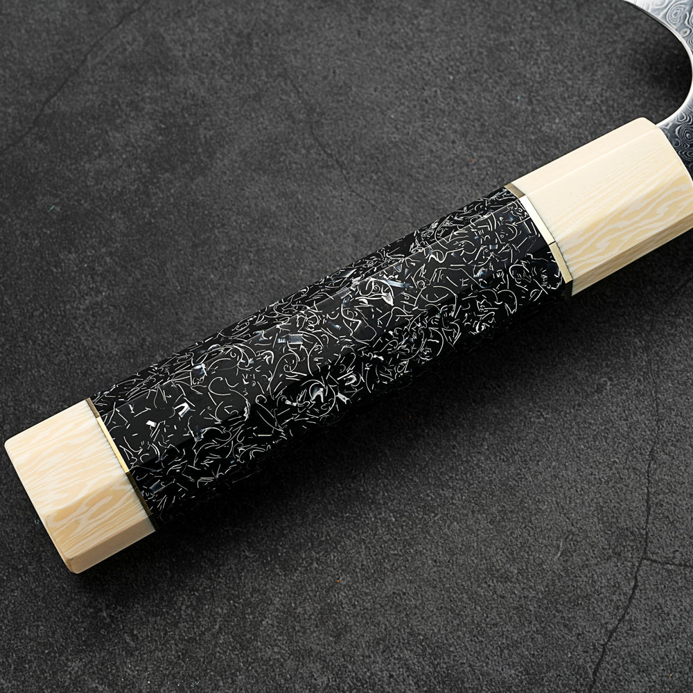 MASALONG kitchen12 Black Puffer Faca de chef VG10 Damasco facas de chef profissional master