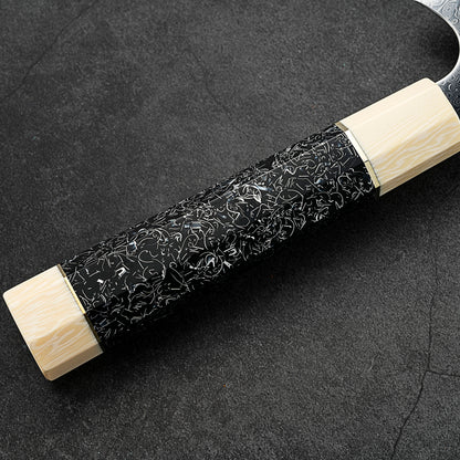 MASALONG kitchen12 Black Puffer Faca de chef VG10 Damasco facas de chef profissional master