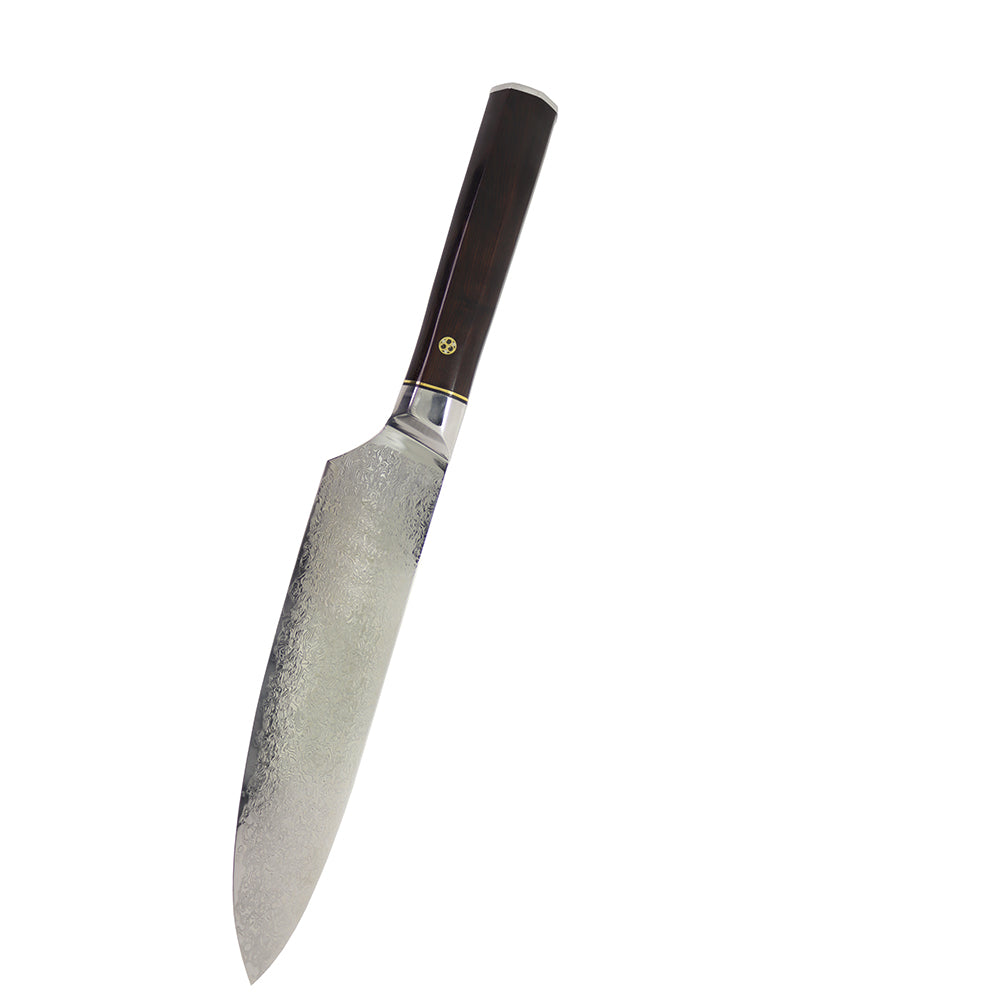 MASALONG 13inch High-hardness Damascus steel ebony handle chef's standard kitchen knife ( kitchen15 )
