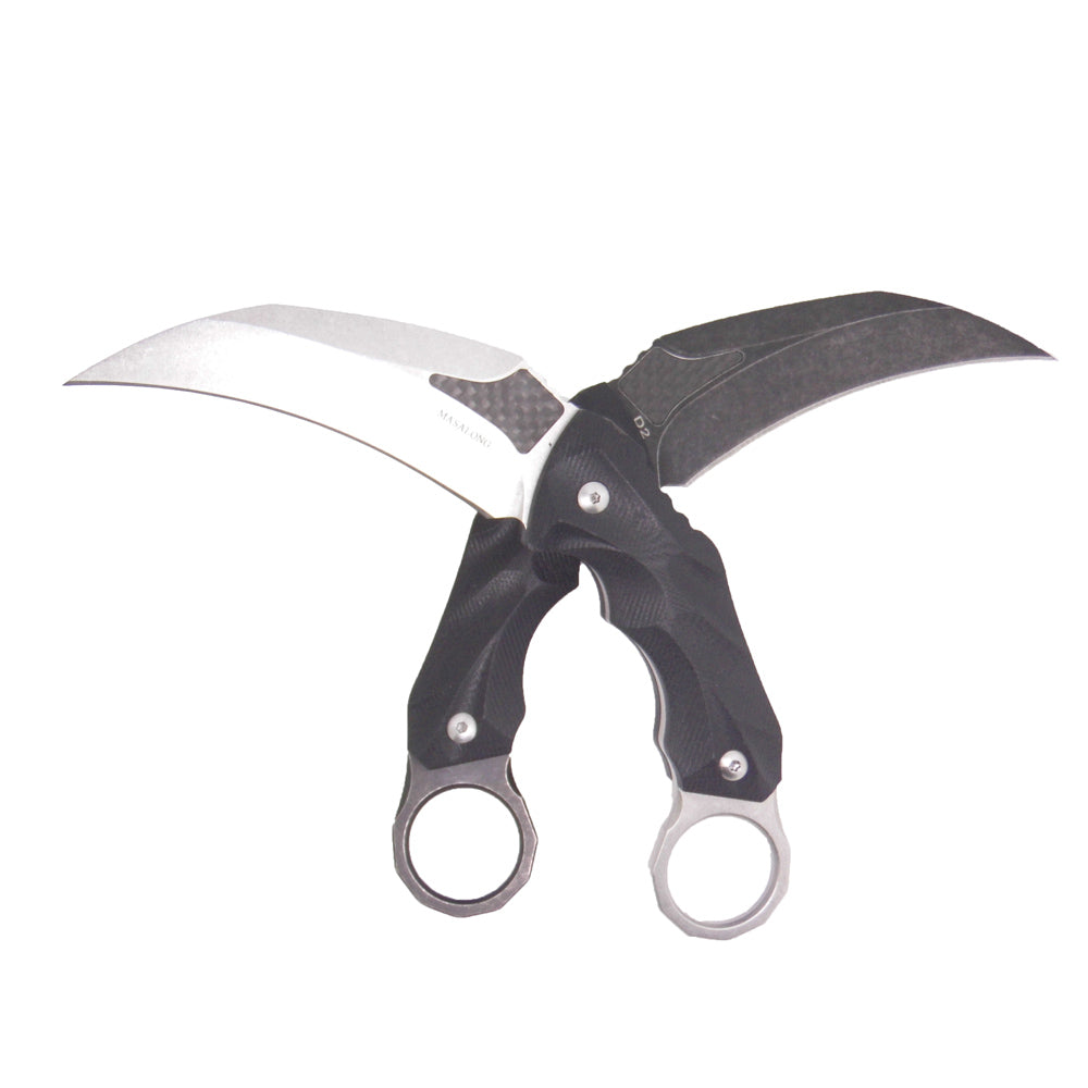 MASALONG kni145 Survival Tactical Hunting karambit Knife D2 Blade with kydex sheath