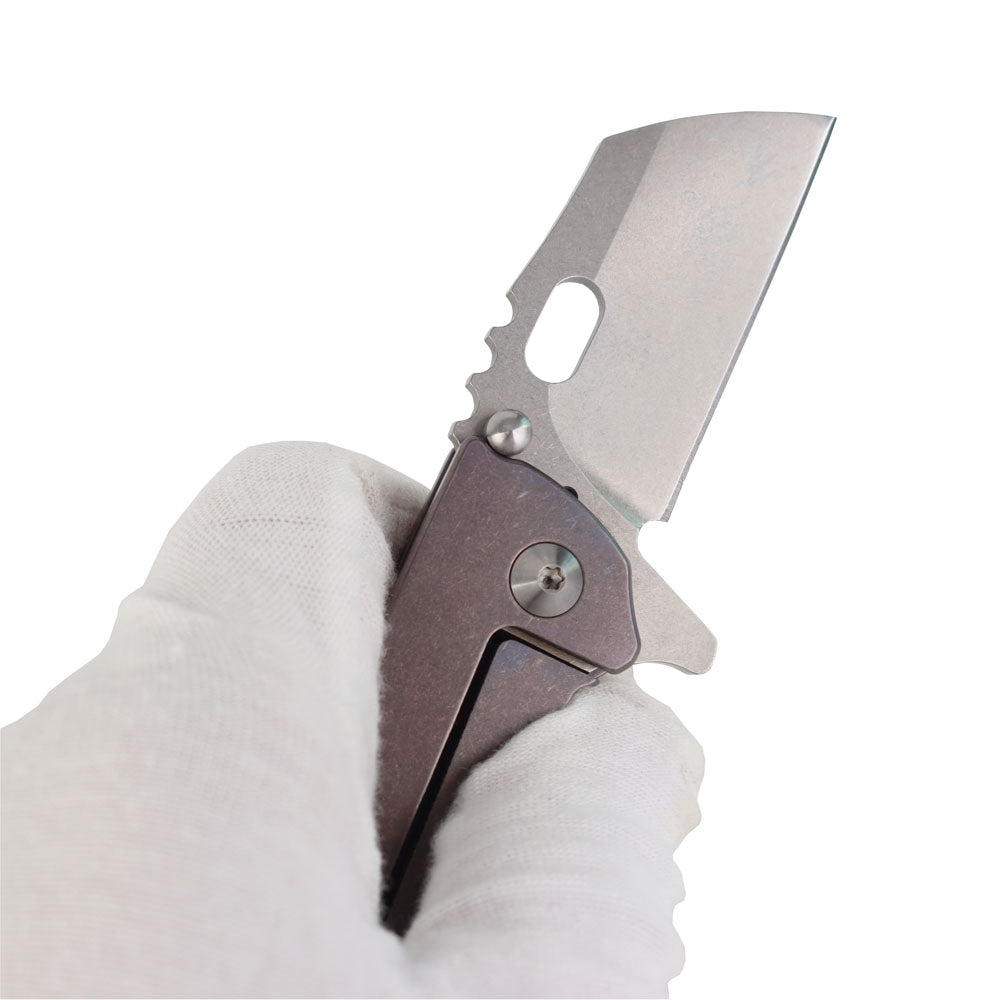 MASALONG kni215 Ultra Mini Folding Pocket Knife D2 Blade, TC4 Titanium Handle High-quality folding knife