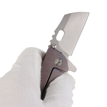 MASALONG kni215 Ultra Mini Folding Pocket Knife D2 Blade, TC4 Titanium Handle High-quality folding knife