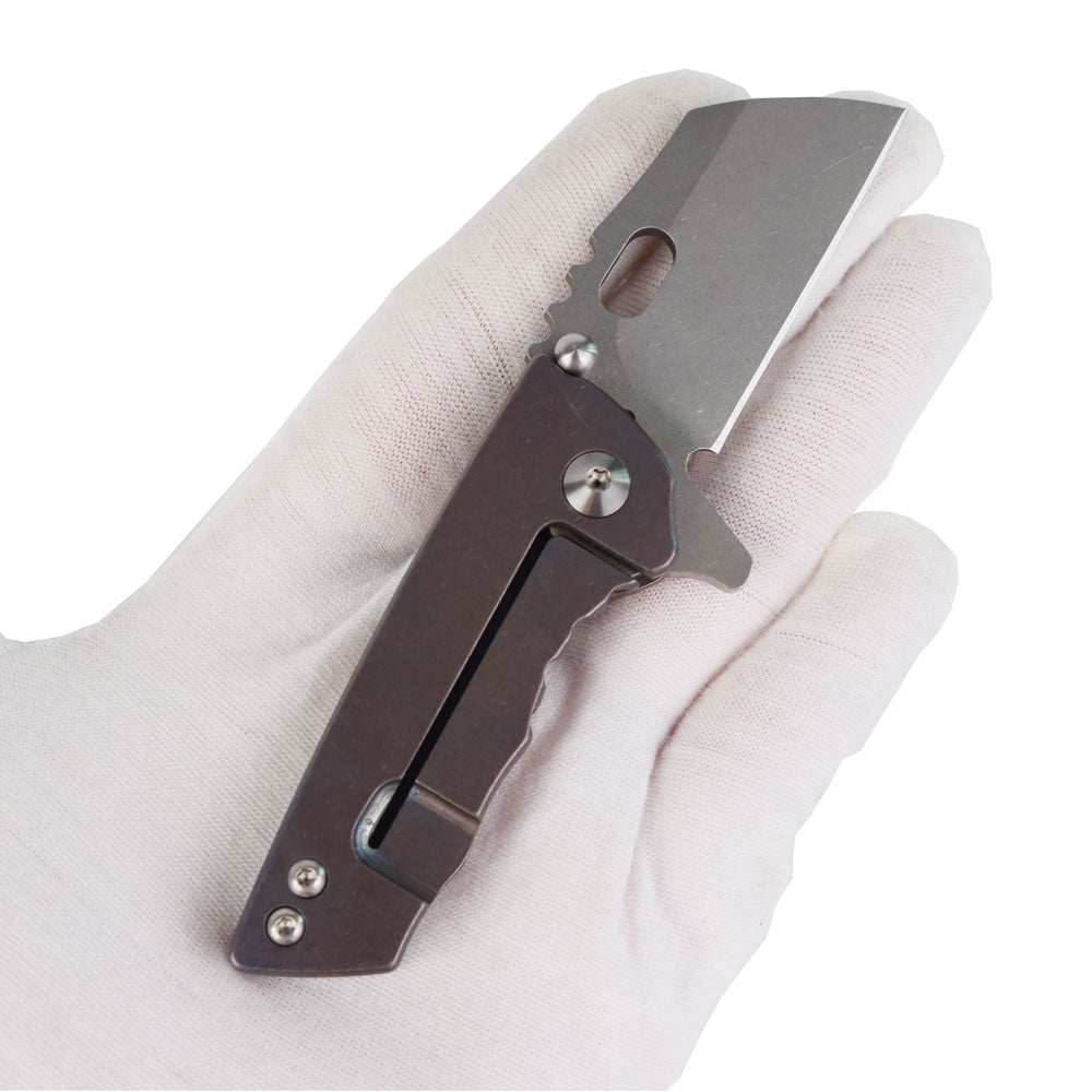 MASALONG kni215 Ultra Mini Folding Pocket Knife D2 Blade, TC4 Titanium Handle High-quality folding knife