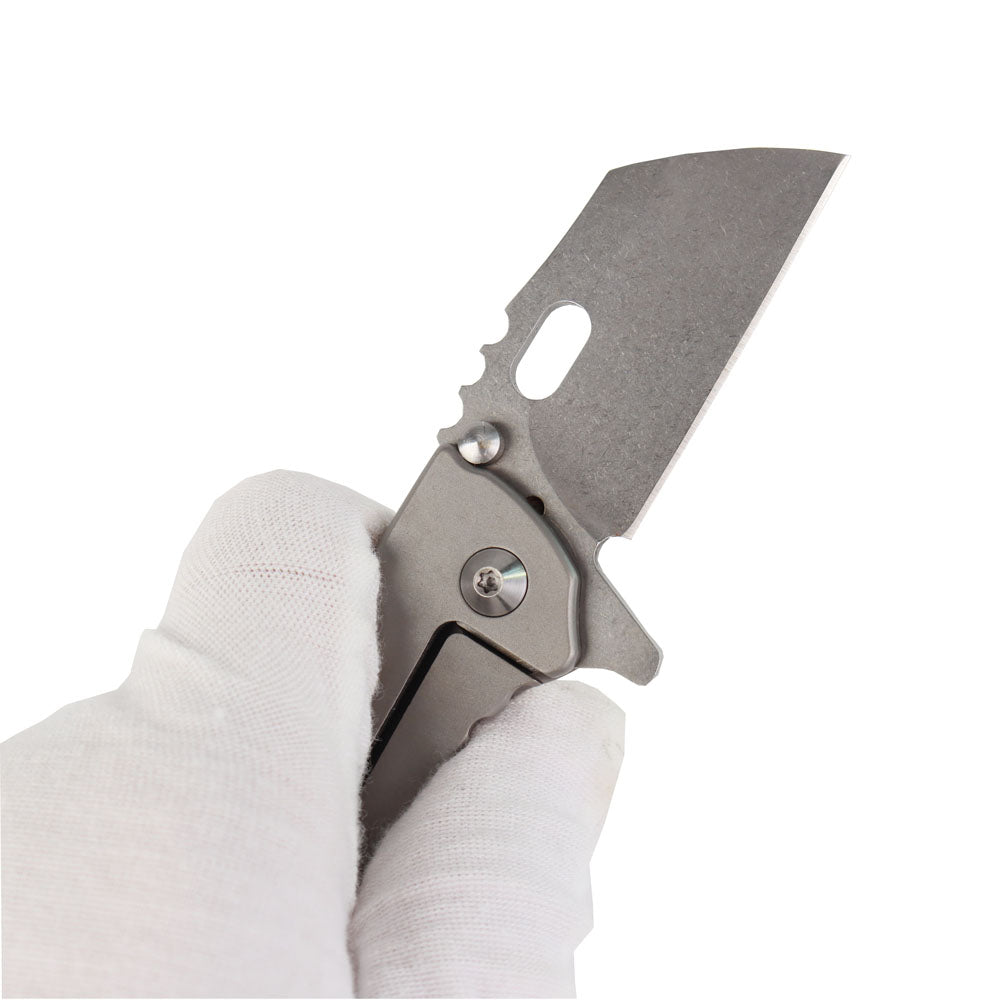 MASALONG kni215 Ultra Mini Folding Pocket Knife D2 Blade, TC4 Titanium Handle High-quality folding knife