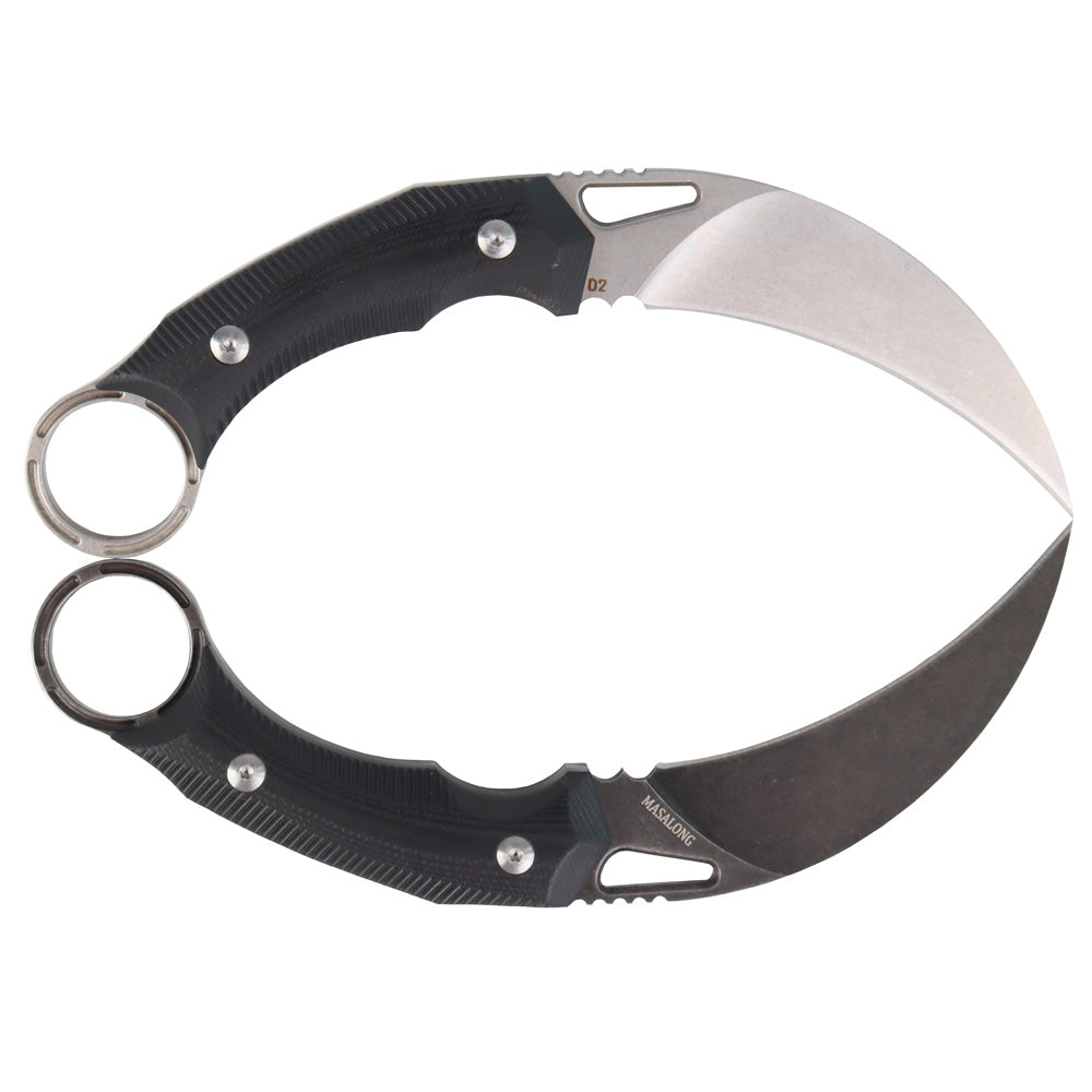MASALONG kni219 Tactical Combat Karambit Survival Hunting Fixed Blade w/ SHEATH