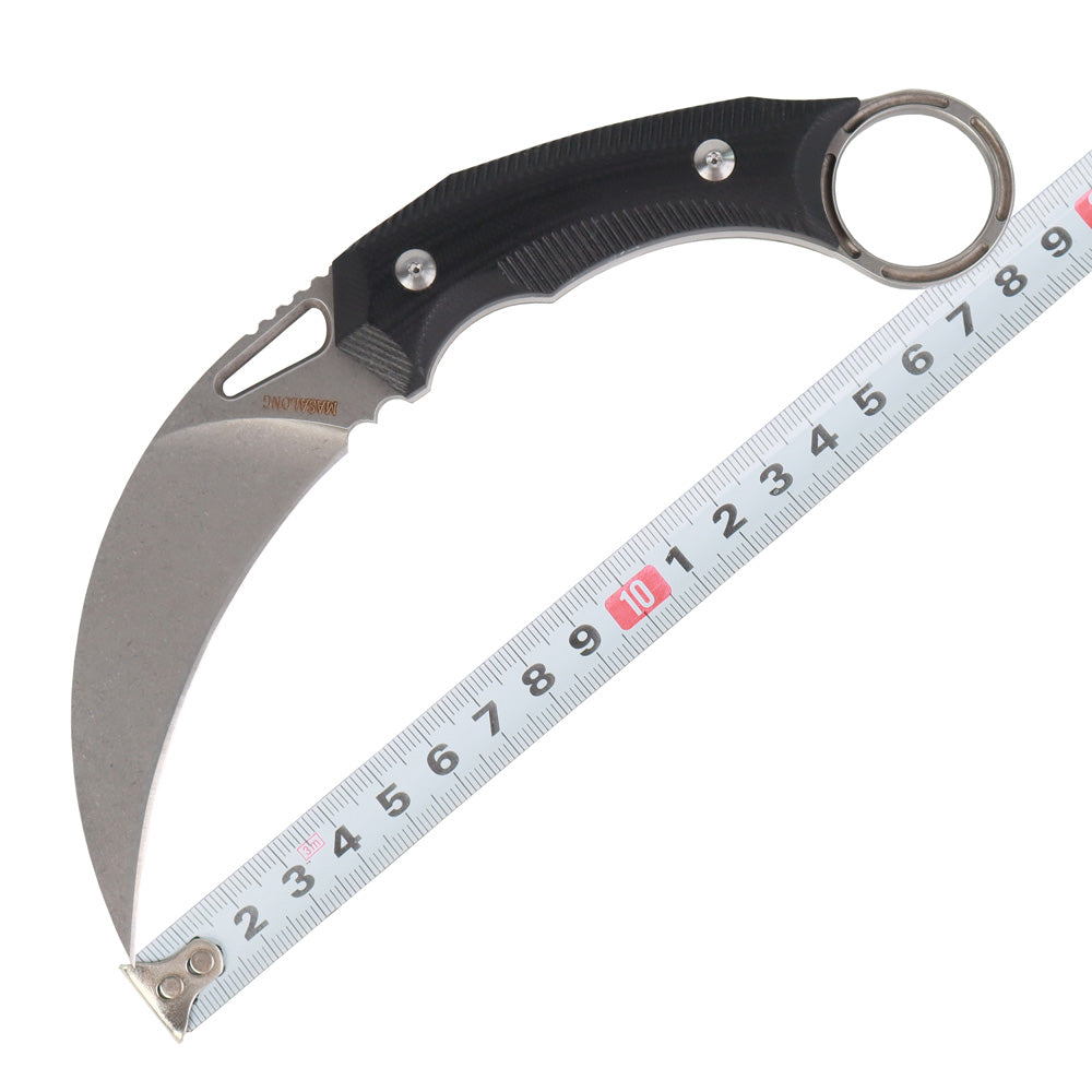 MASALONG kni219 Tactical Combat Karambit Survival Hunting Fixed Blade w/ SHEATH