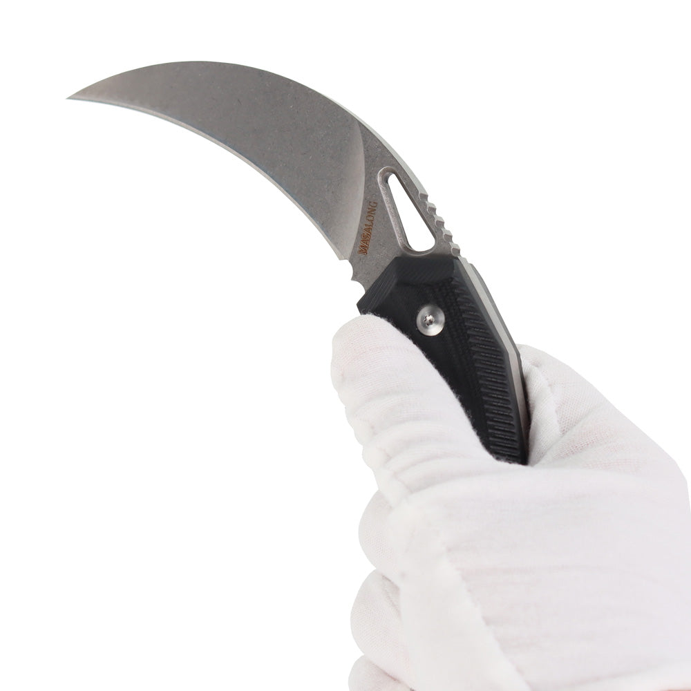 MASALONG kni219 Tactical Combat Karambit Survival Hunting Fixed Blade w/ SHEATH