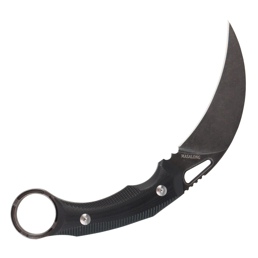 MASALONG kni219 Tactical Combat Karambit Survival Hunting Fixed Blade w/ SHEATH