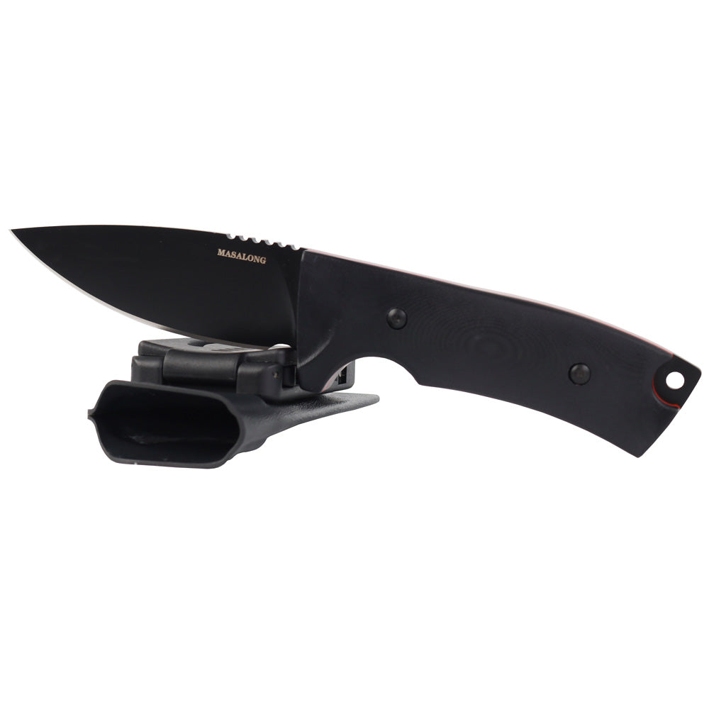 MASALONG Kni220 Survival Straight faca lâmina vg10 faca tática lâmina fixa com bainha para acampamento caça exército