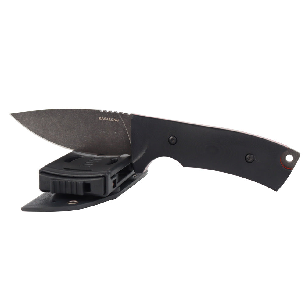 MASALONG Kni220 Survival Straight faca lâmina vg10 faca tática lâmina fixa com bainha para acampamento caça exército