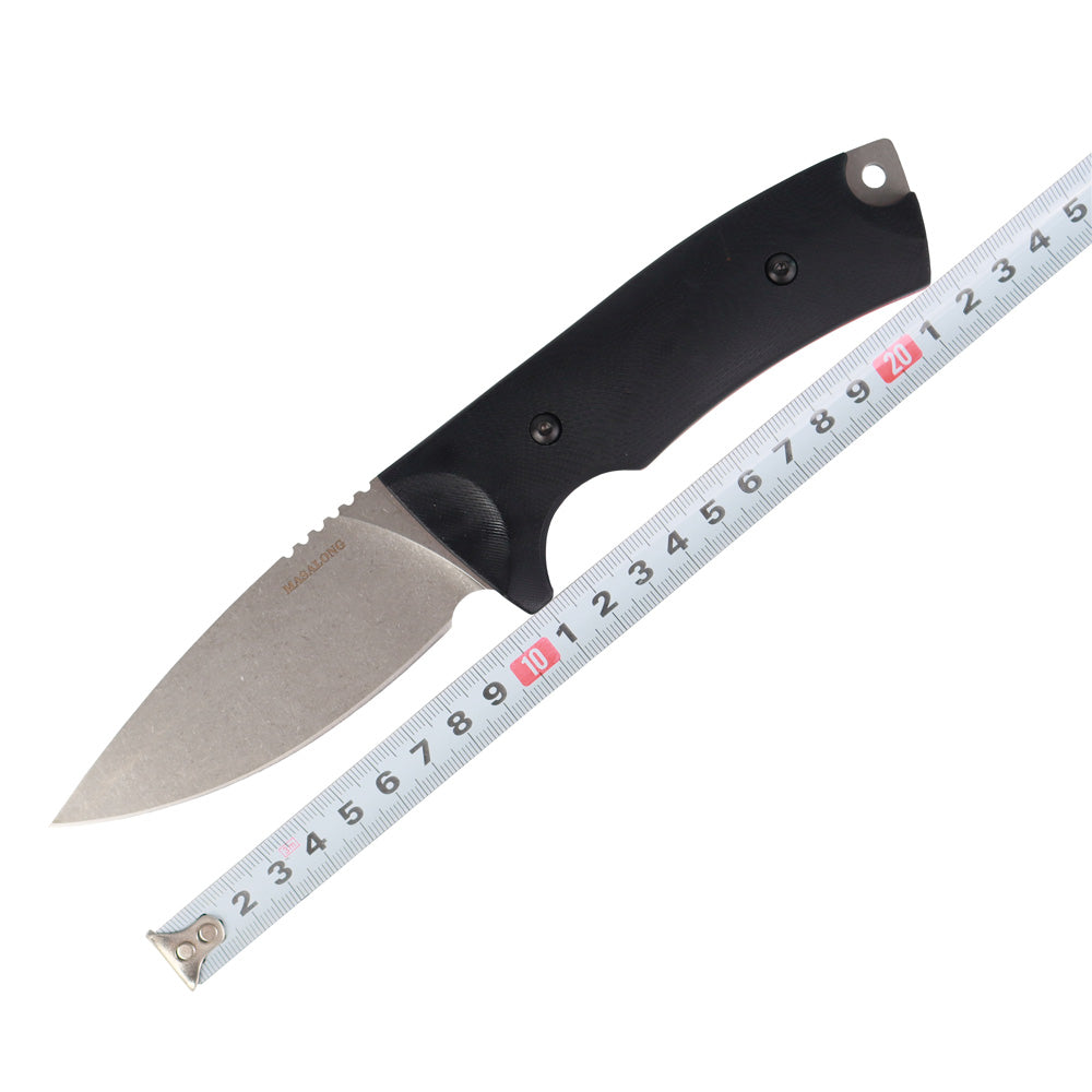 MASALONG Kni220 Survival Straight faca lâmina vg10 faca tática lâmina fixa com bainha para acampamento caça exército