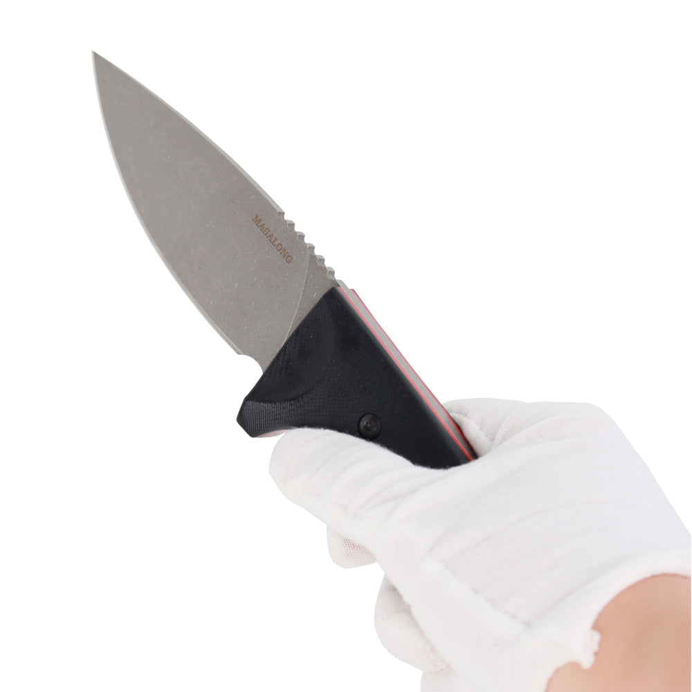MASALONG Kni220 Survival Straight faca lâmina vg10 faca tática lâmina fixa com bainha para acampamento caça exército
