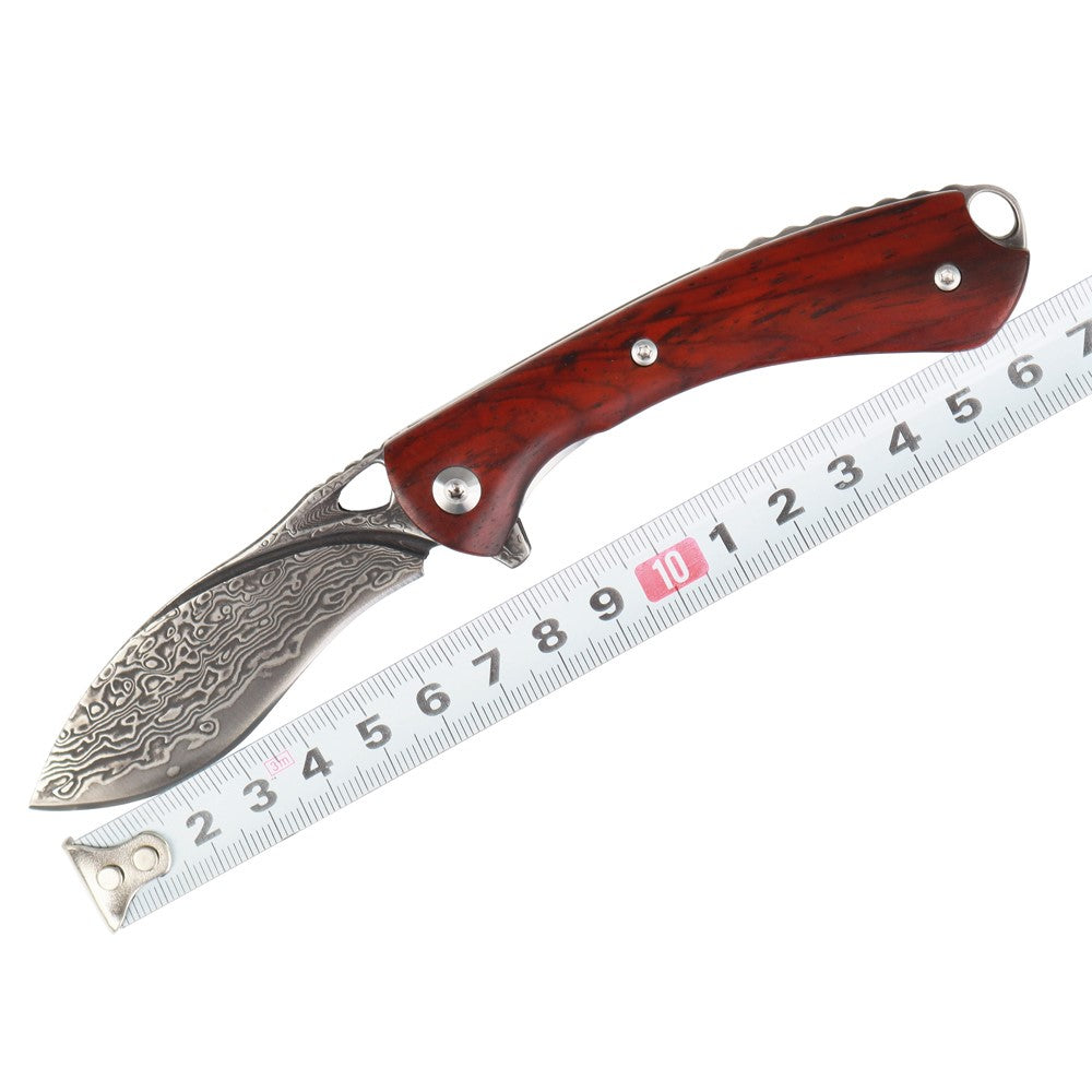 MASALONG kni226 Dogleg Damascus VG10 Folding Tactical Knife