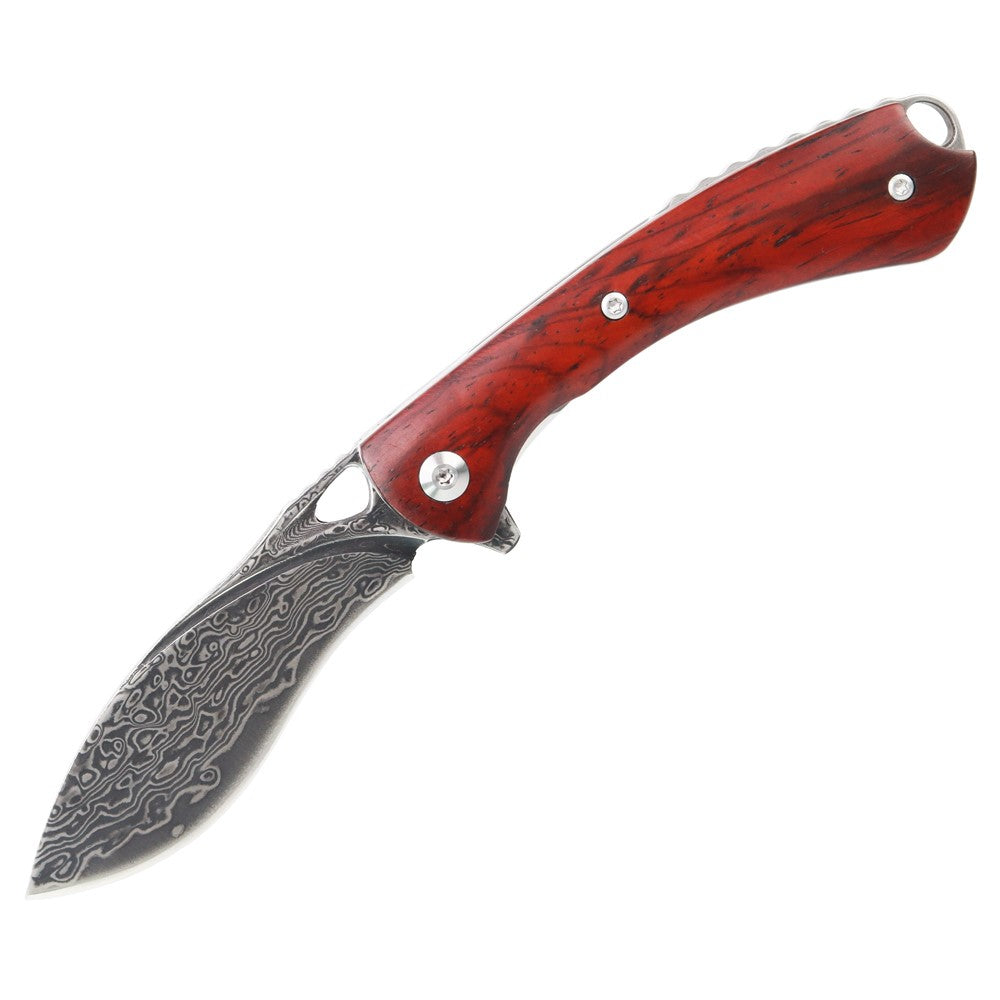 MASALONG kni226 Dogleg Damascus VG10 Folding Tactical Knife